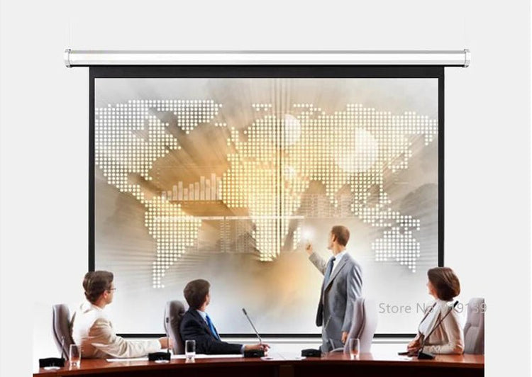 100" Electric Projection Screen with Remote - My Own Cosmos