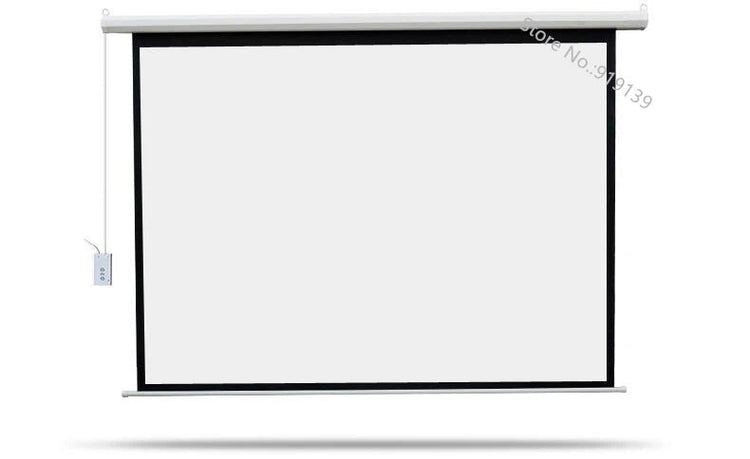 100" Electric Projection Screen with Remote - My Own Cosmos