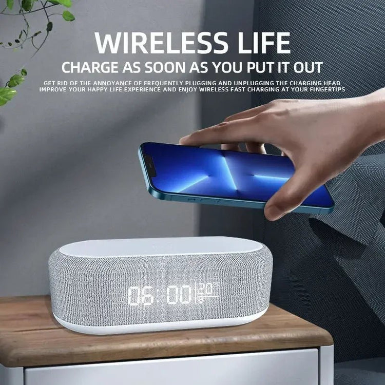 15W Fast Wireless Charging Alarm Clock with LED Night Light & USB Port - My Own Cosmos