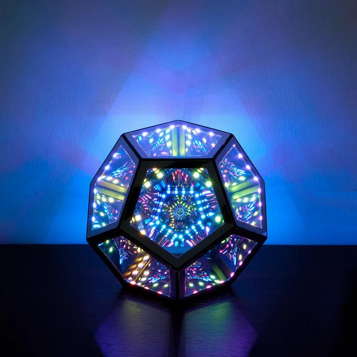 Infinity Mirror Dodecahedron Lamp - My Own Cosmos