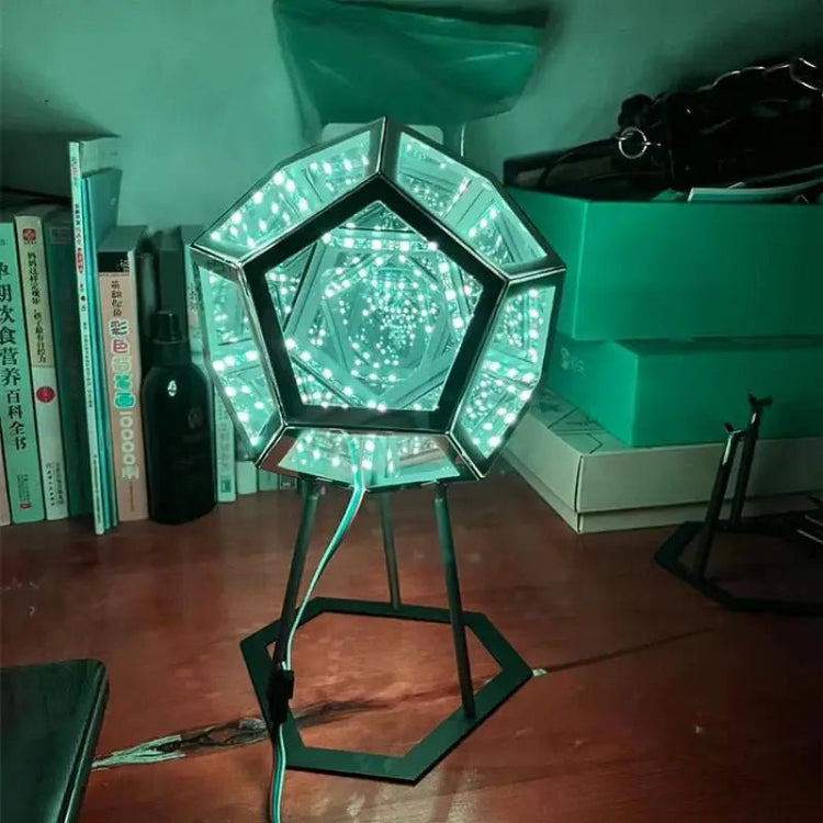 Infinity Mirror Dodecahedron Lamp - My Own Cosmos
