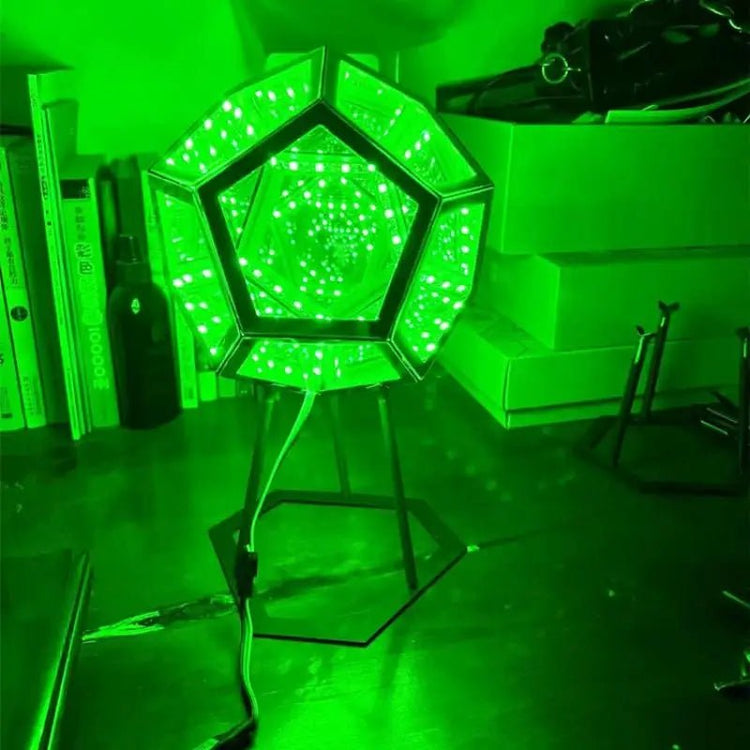 Infinity Mirror Dodecahedron Lamp - My Own Cosmos
