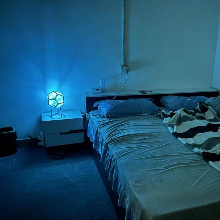 Infinity Mirror Dodecahedron Lamp - My Own Cosmos