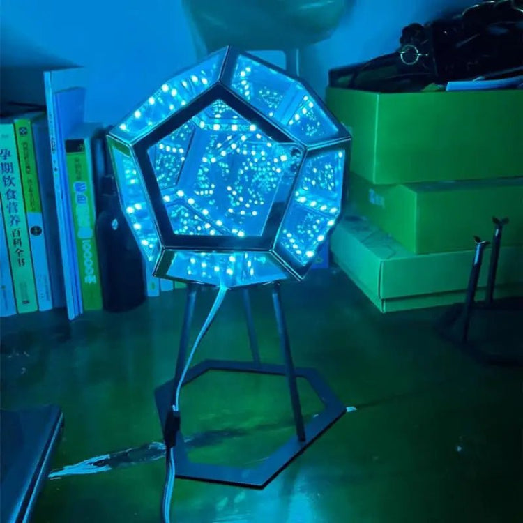 Infinity Mirror Dodecahedron Lamp - My Own Cosmos