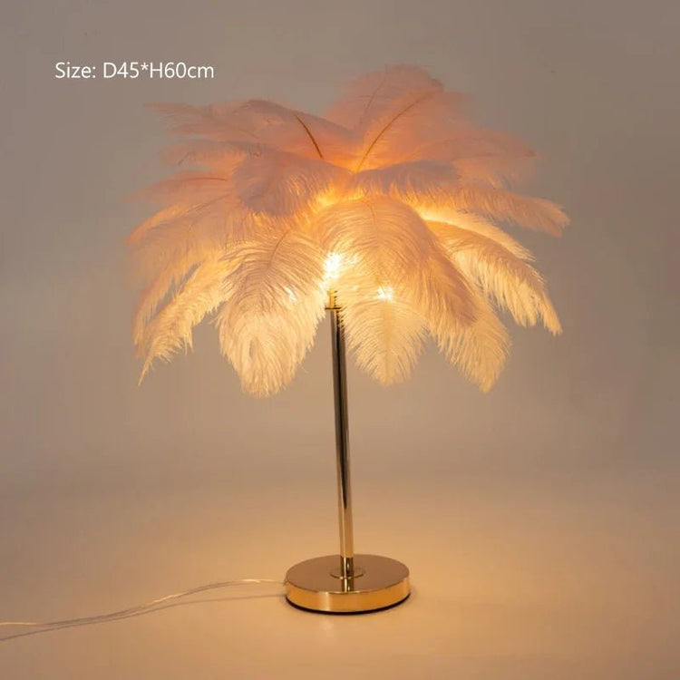 Ostrich Feather LED Floor Lamp - My Own Cosmos