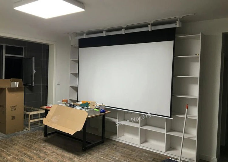 100" Electric Projection Screen with Remote - My Own Cosmos