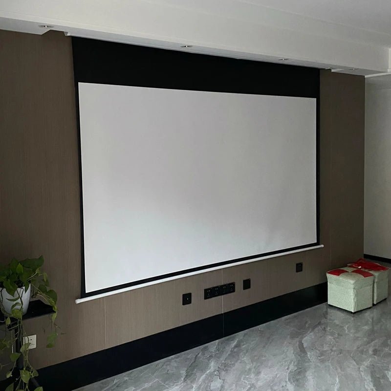 100" Electric Projection Screen with Remote - My Own Cosmos