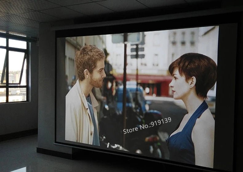 100" Electric Projection Screen with Remote - My Own Cosmos