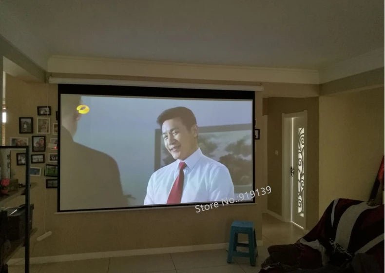 100" Electric Projection Screen with Remote - My Own Cosmos