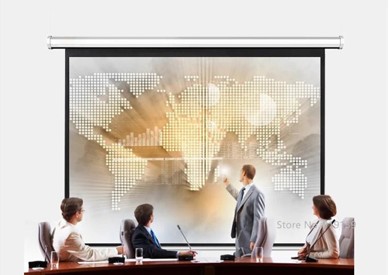 100" Electric Projection Screen with Remote - My Own Cosmos