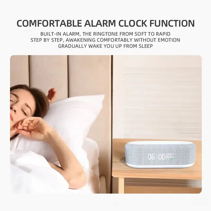 15W Fast Wireless Charging Alarm Clock with LED Night Light & USB Port - My Own Cosmos