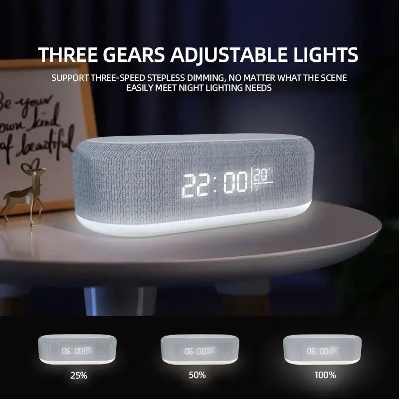 15W Fast Wireless Charging Alarm Clock with LED Night Light & USB Port - My Own Cosmos