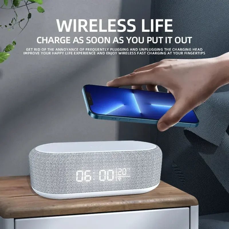 15W Fast Wireless Charging Alarm Clock with LED Night Light & USB Port - My Own Cosmos