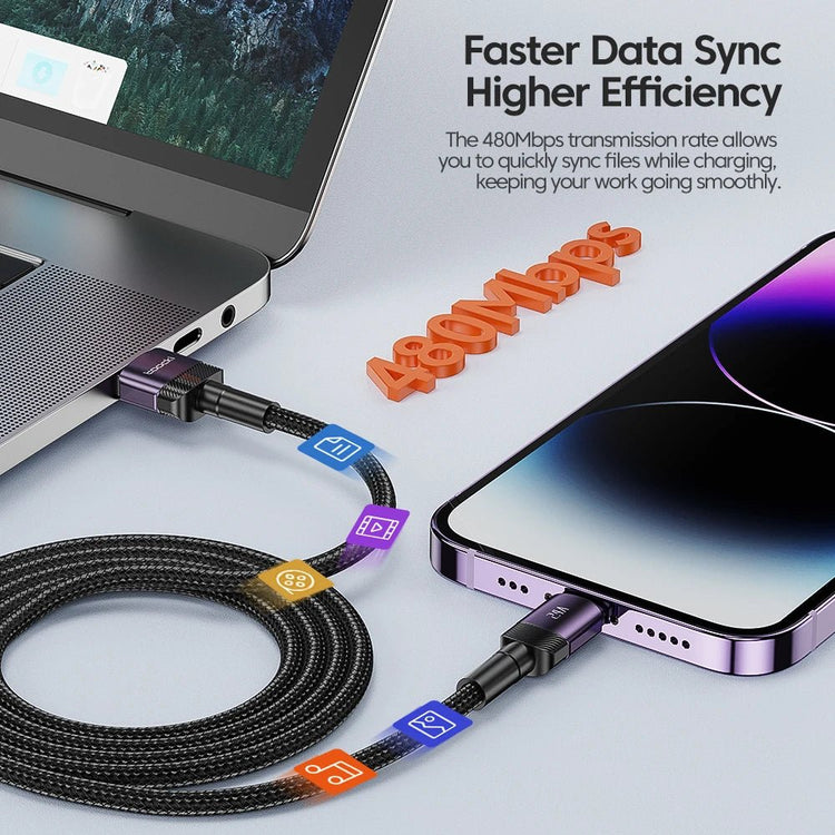 2.4A Fast Charging Flex USB Cable for iPhone - My Own Cosmos