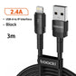 2.4A Fast Charging Flex USB Cable for iPhone - My Own Cosmos