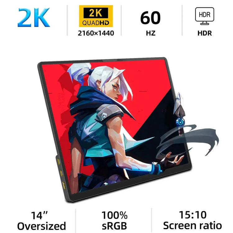 2K 14" Portable Monitor for Laptops & Gaming - My Own Cosmos