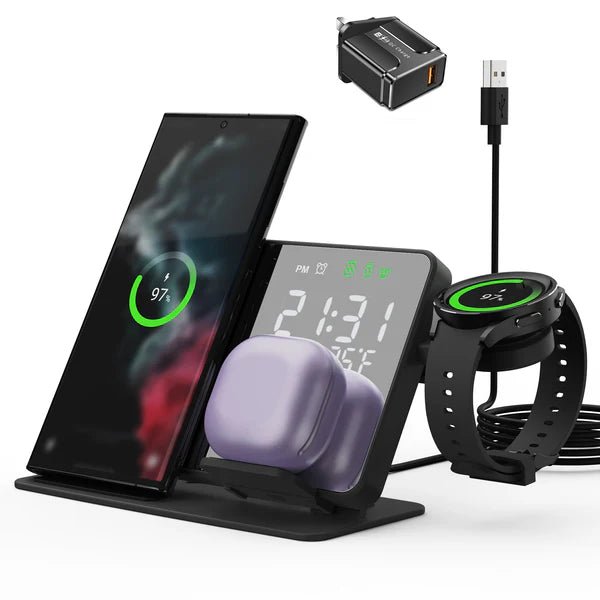 4 in 1 Alarm Clock with Wireless Fast Charger - My Own Cosmos