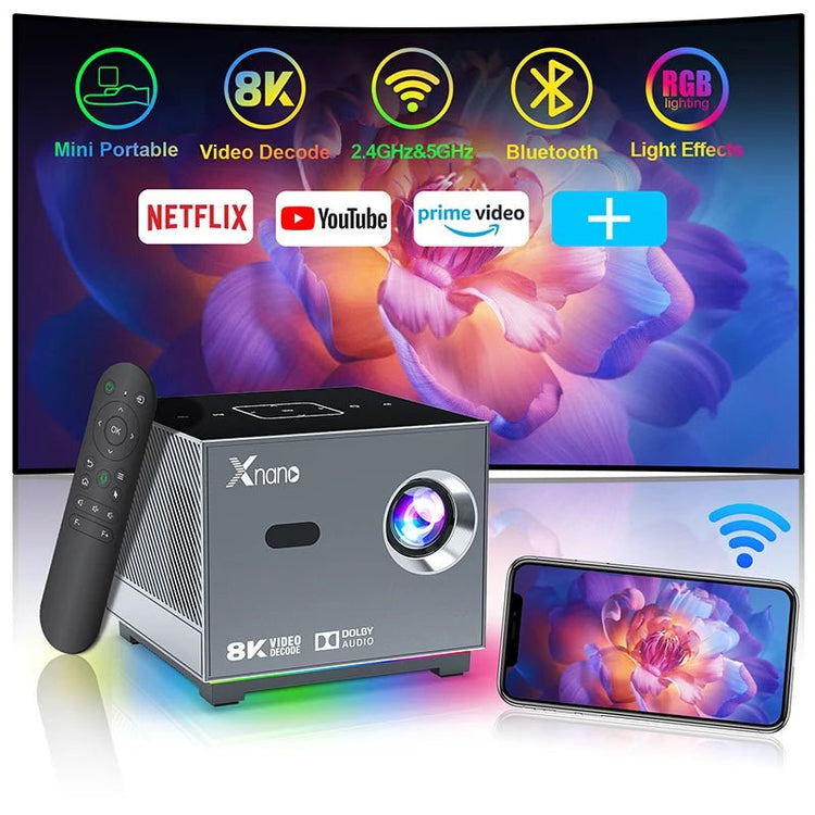 8K/4K Portable Smart Projector with Voice Control - My Own Cosmos