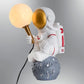 Astronaut Figure Holding the Moon Desk Lamp - My Own Cosmos