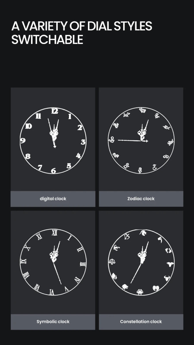 Cyberpunk 3D LED Projector Wall Clock with Video Display - My Own Cosmos