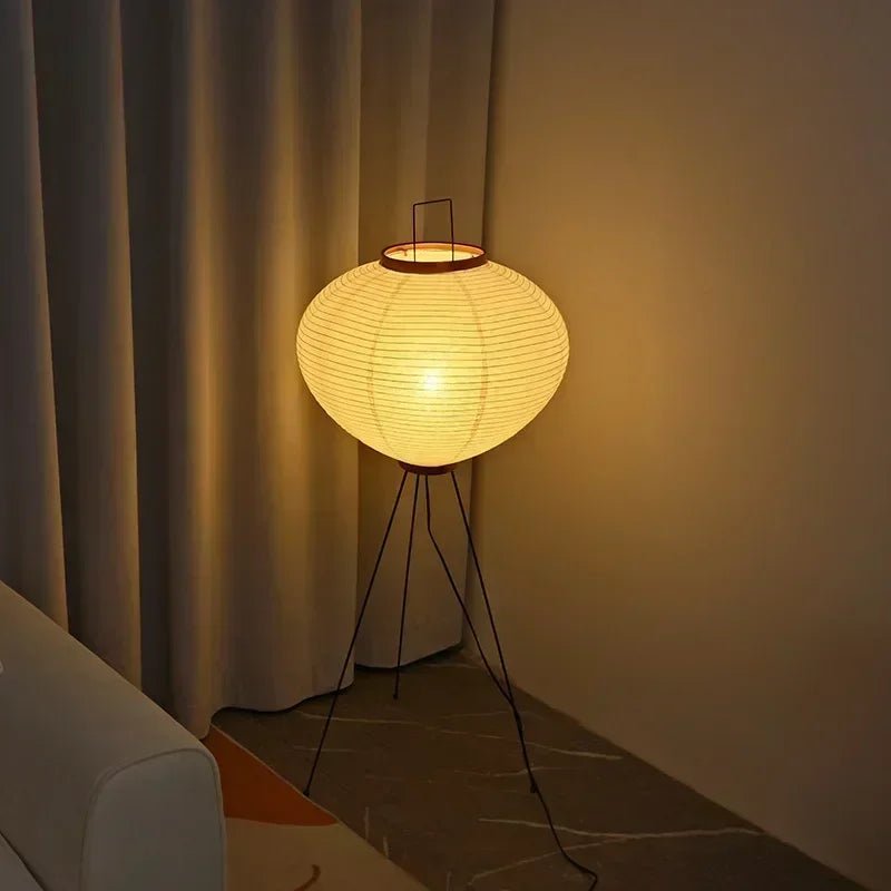 Elegant Wabi - Sabi Rice Paper Floor Lamp - My Own Cosmos