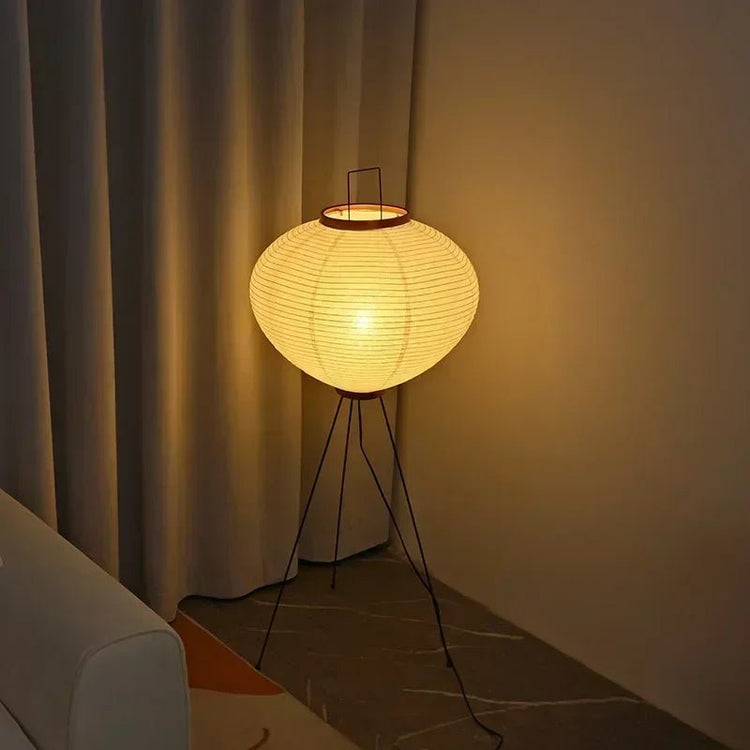 Elegant Wabi - Sabi Rice Paper Floor Lamp - My Own Cosmos