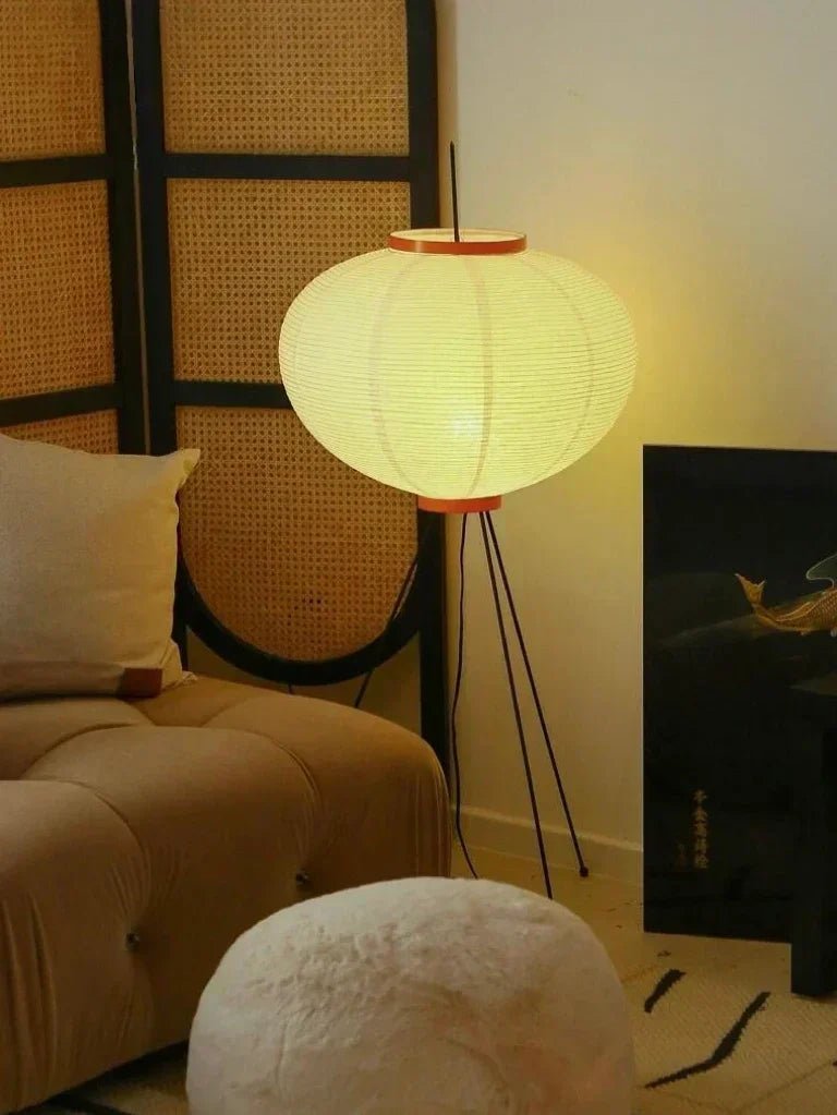 Elegant Wabi - Sabi Rice Paper Floor Lamp - My Own Cosmos