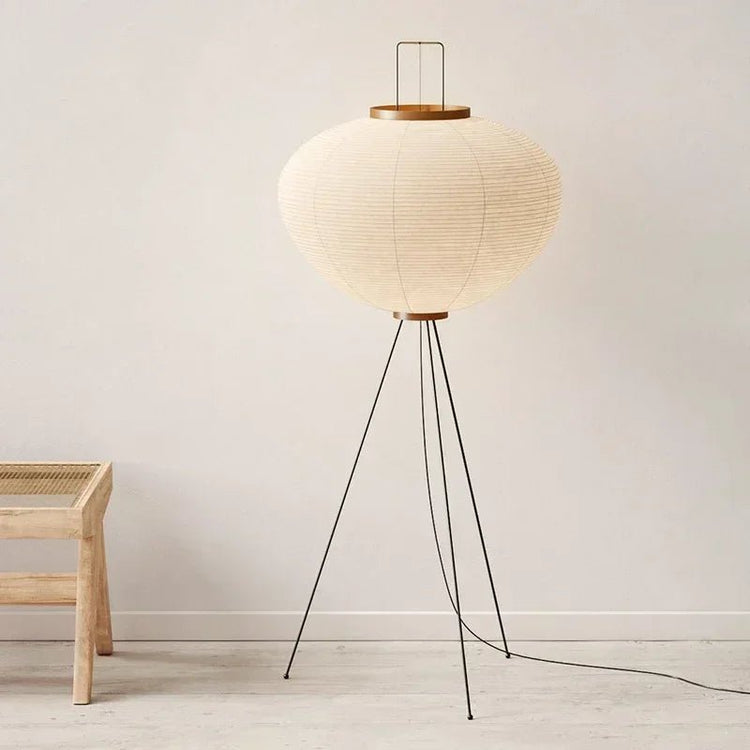 Elegant Wabi - Sabi Rice Paper Floor Lamp - My Own Cosmos