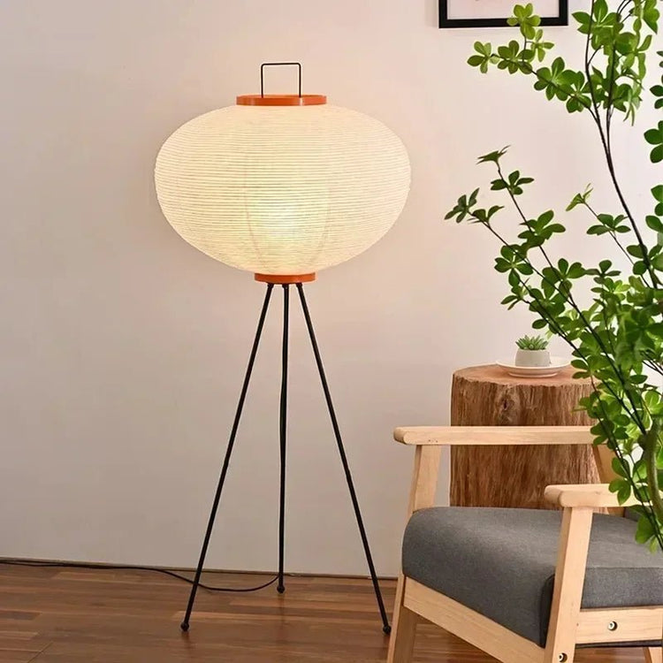 Elegant Wabi - Sabi Rice Paper Floor Lamp - My Own Cosmos