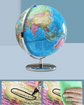Illuminated 25cm World Globe with LED Light - My Own Cosmos