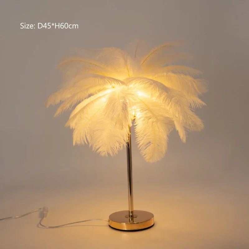 Ostrich Feather LED Floor Lamp - My Own Cosmos