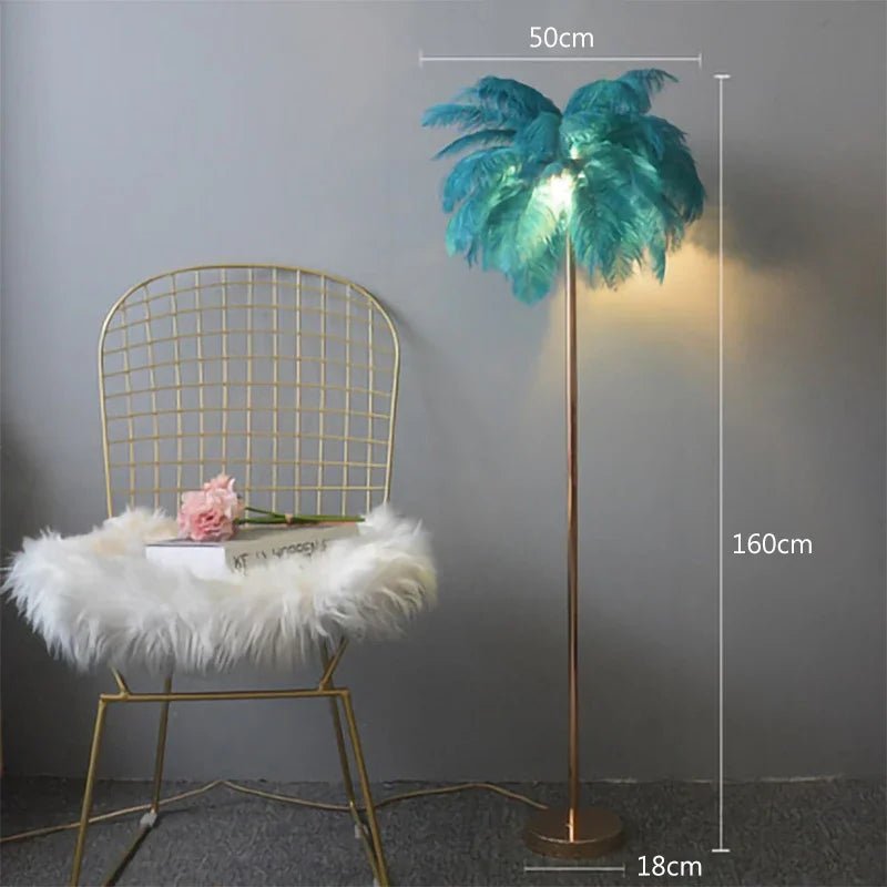 Ostrich Feather LED Floor Lamp - My Own Cosmos