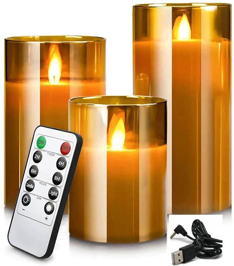 Rechargeable Candle 3Pcs Luxury Set - My Own Cosmos