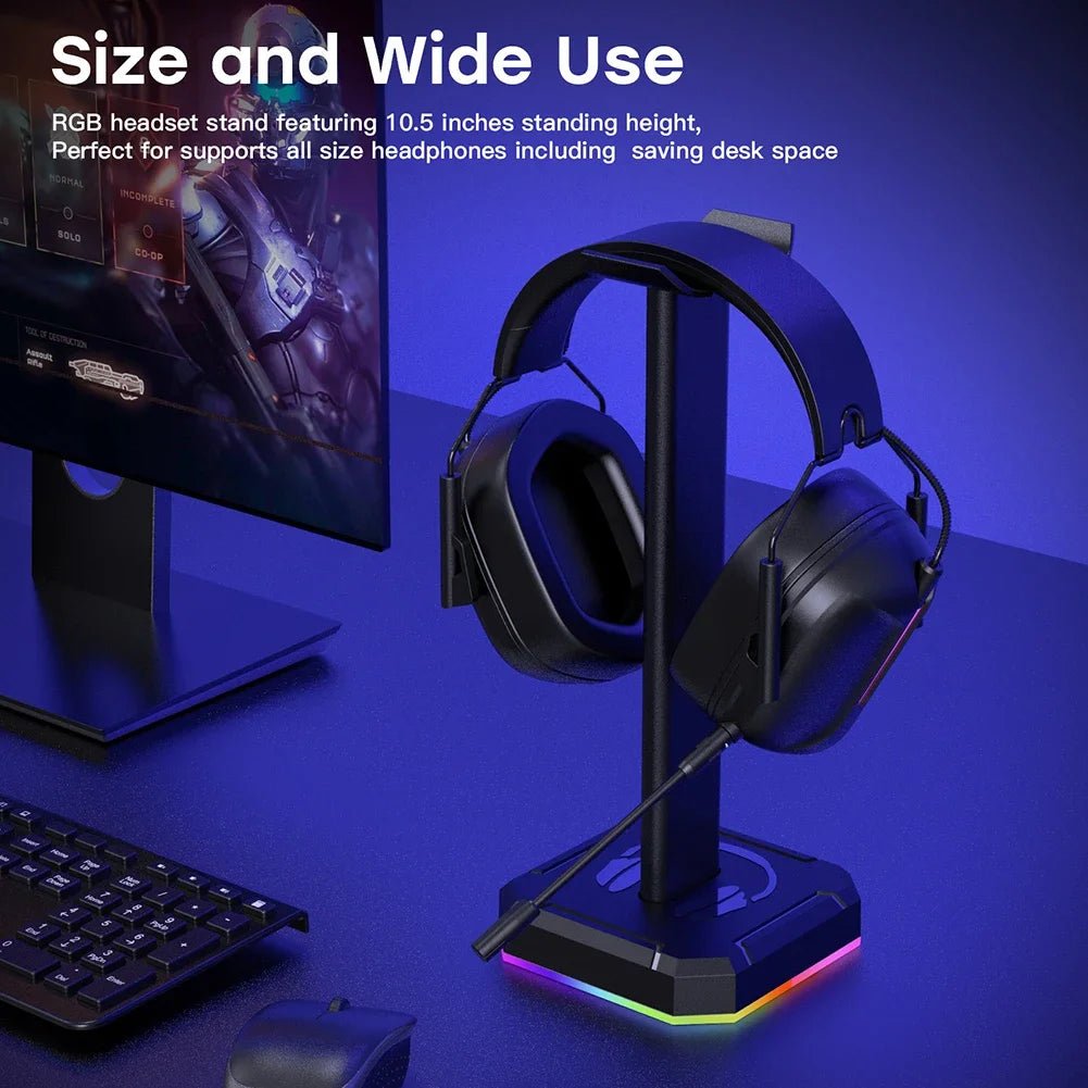 RGB Backlit Aluminum Headphone Stand - My Own Cosmos