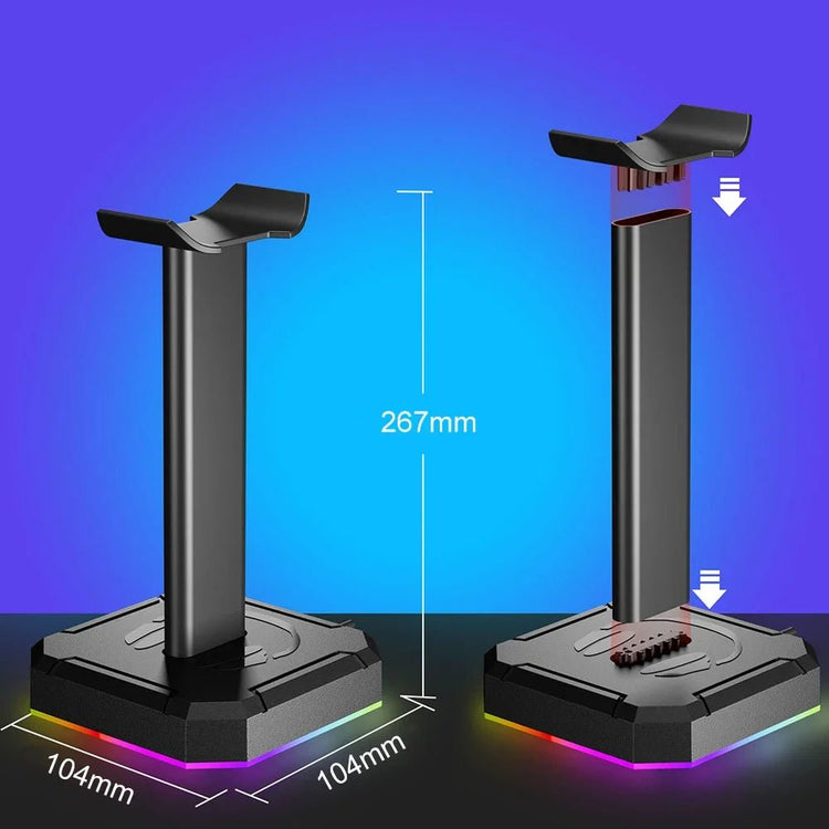 RGB Backlit Aluminum Headphone Stand - My Own Cosmos