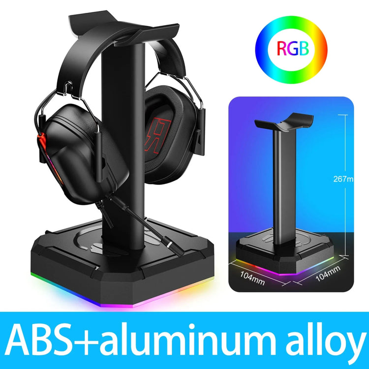 RGB Backlit Aluminum Headphone Stand - My Own Cosmos