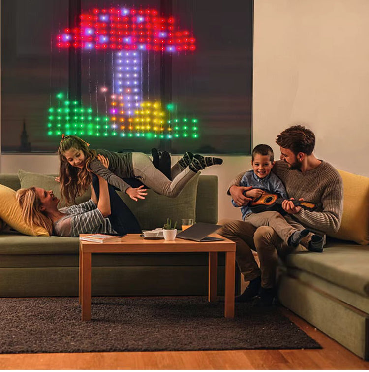 Smart RGB Curtain Lights with Bluetooth & Music Sync - My Own Cosmos