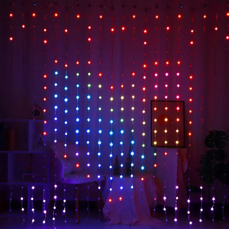 Smart RGB Curtain Lights with Bluetooth & Music Sync - My Own Cosmos