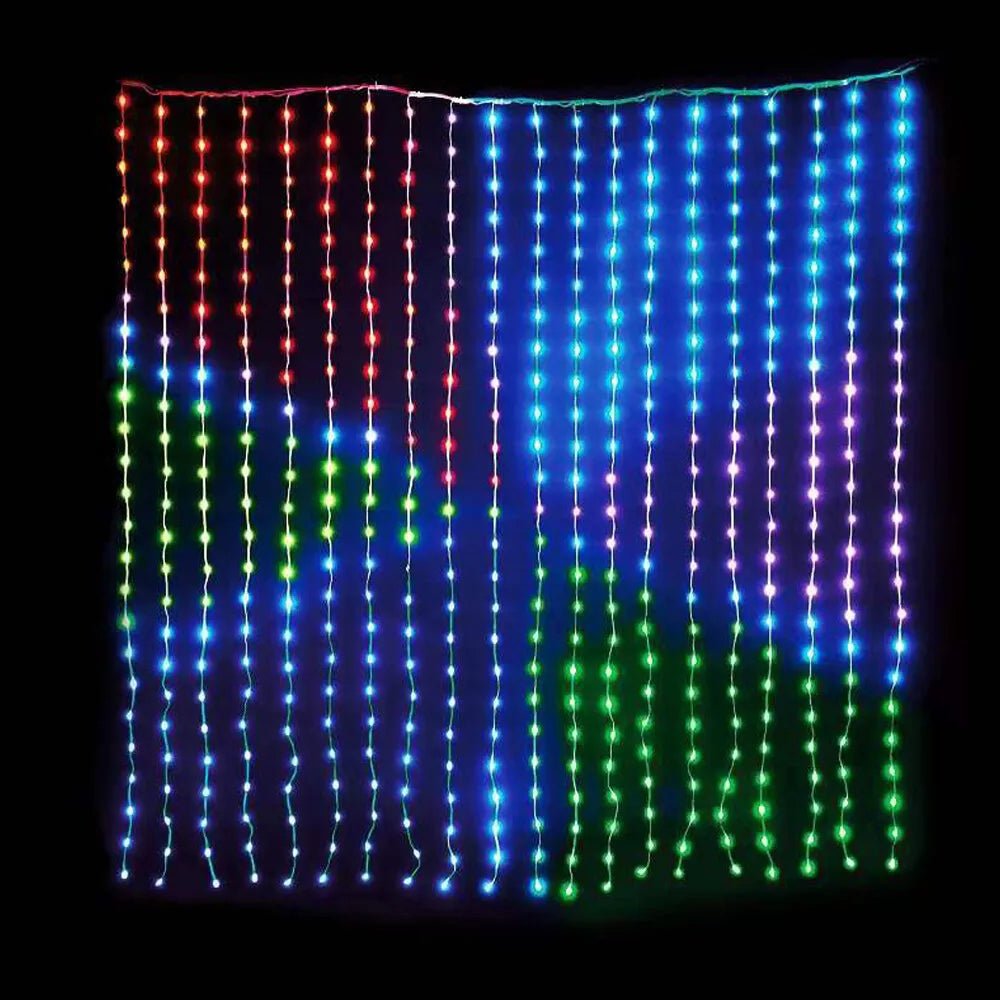 Smart RGB Curtain Lights with Bluetooth & Music Sync - My Own Cosmos