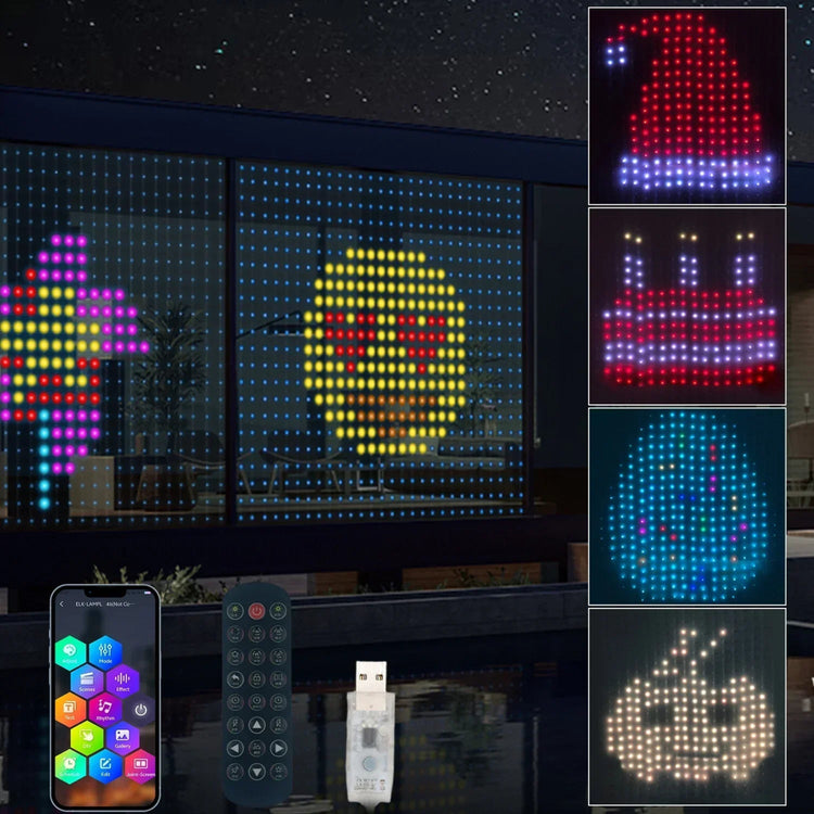 Smart RGB Curtain Lights with Bluetooth & Music Sync - My Own Cosmos