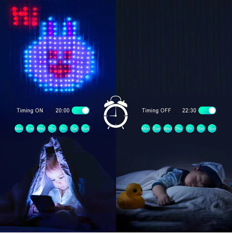 Smart RGB Curtain Lights with Bluetooth & Music Sync - My Own Cosmos