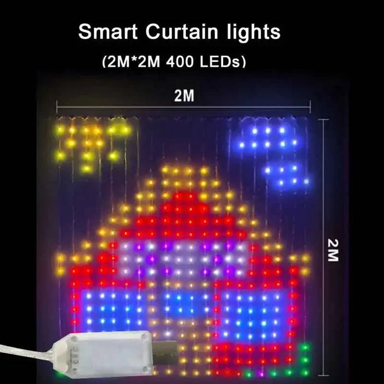 Smart RGB Curtain Lights with Bluetooth & Music Sync - My Own Cosmos