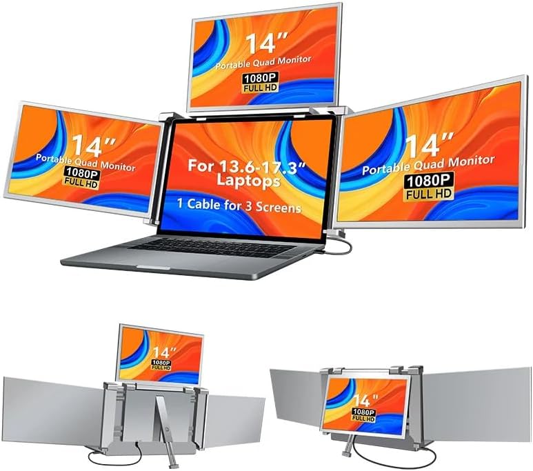 Ultimate 14" Full HD Portable Quad - Screen Laptop Monitor - My Own Cosmos