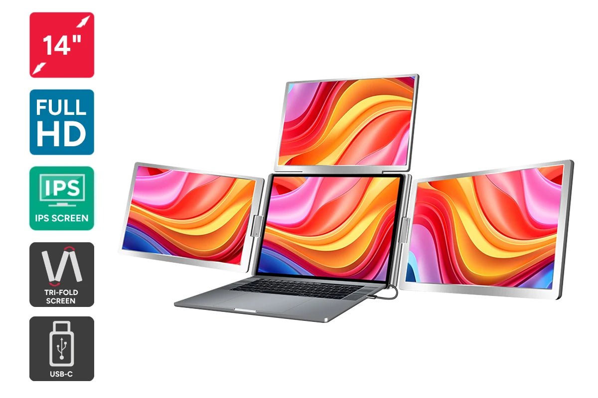 Ultimate 14" Full HD Portable Quad - Screen Laptop Monitor - My Own Cosmos