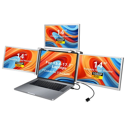 Ultimate 14" Full HD Portable Quad - Screen Laptop Monitor - My Own Cosmos