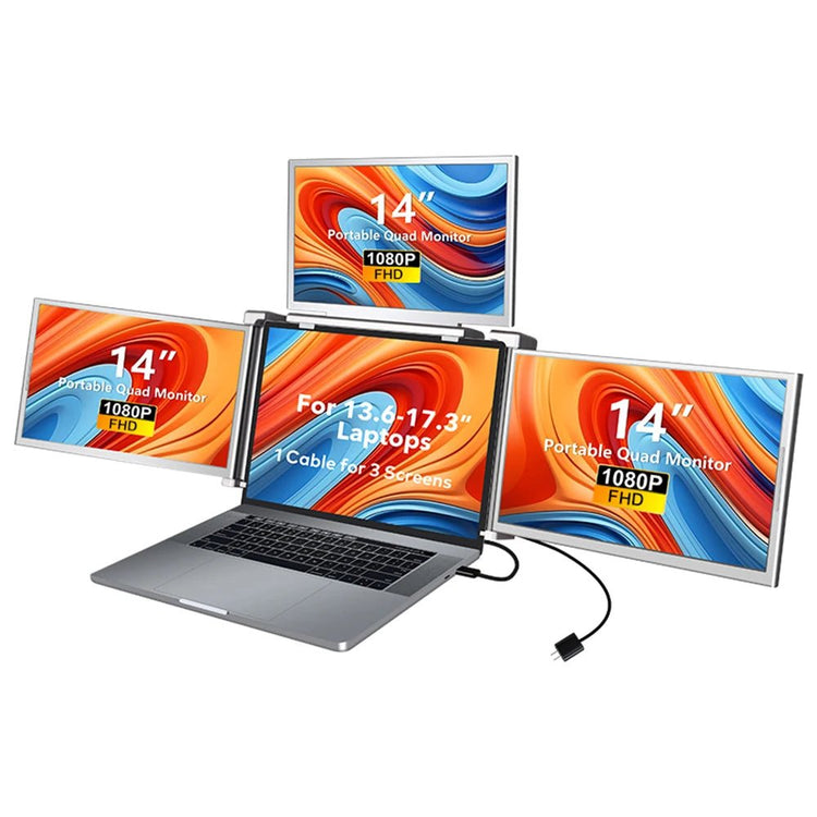 Ultimate 14" Full HD Portable Quad - Screen Laptop Monitor - My Own Cosmos