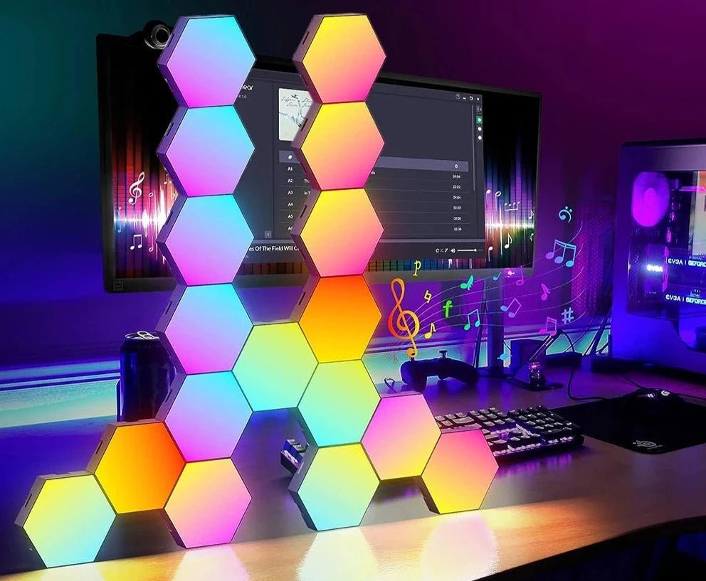 Wall LED Panel Audio Sync Hexagonal DYI Shape - My Own Cosmos